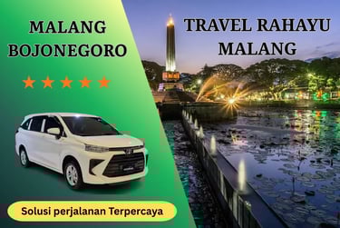 Jasa Travel Malang ke Bojonegoro dengan mobil Avanza putih dari Travel Rahayu Malang