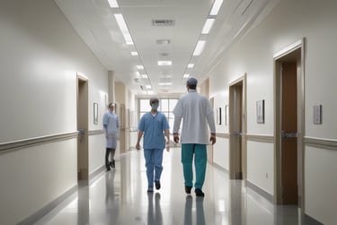 Dr Sivaraj expert spine surgeon in Salem walking the corridors with patient