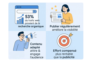 Infographie SEO : 53 % du trafic web vient de la recherche organique