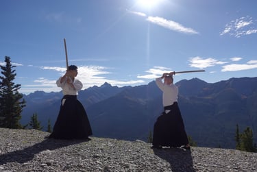 Rentaro Ishikawa and Josh MacDonald practicing Itto Ryu 2024