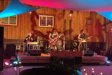 Ryan Chrys and The Roughcuts - outdoor back yard stage-best live music in Hill City and Rapid City