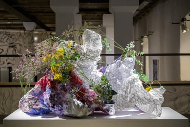 Hedy Leung's '202200080026' Ikebana performance-installation at E-werk Freiburg