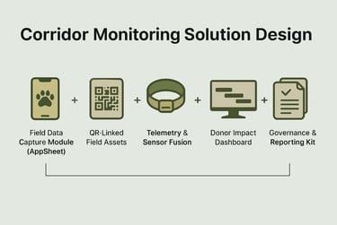a solution design for a physical wildlife tracking application