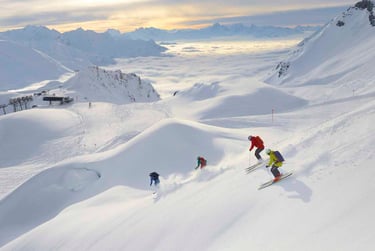 skiing mountain in St. Anton am Arlberg, Austria