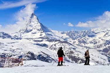 two people in Zermatt, Switzerland