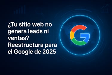 Tu sitio web no genera leads ni ventas. Reesctura para el google del 2025