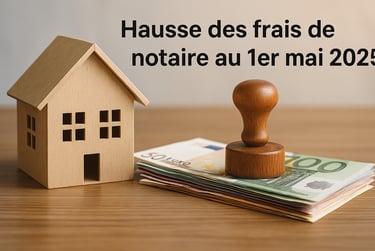 a stamp stamper with a house and money