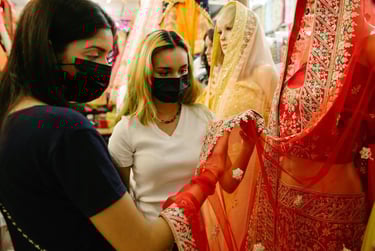 Saree styling reel on Instagram promoting Banarasi sarees for wedding season