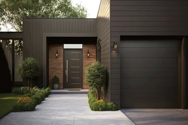 metal siding modern home in des moines