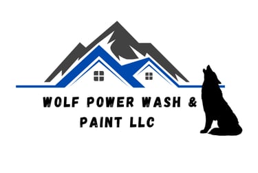 Wolf power wash and paint logo