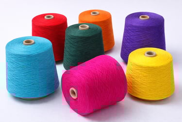 Vibrant dyed paper yarn cones for weaving and braiding - Hanxia Factory
