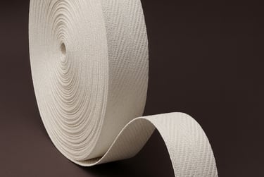 White herringbone pattern woven paper ribbon roll by Hanxia Factory