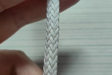 Eco-friendly  original white hollow braided paper rope spool by Hanxia Factory