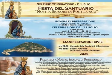 volantino Festa del Santuario Nostra Signora di Pontelungo 2 luglio 2026