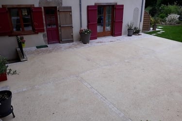 Béton drainant ton pierre