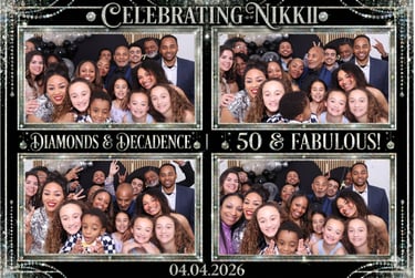 Birthday Celebration best photobooth rental Richardson party DSLR with prints and digital sharing