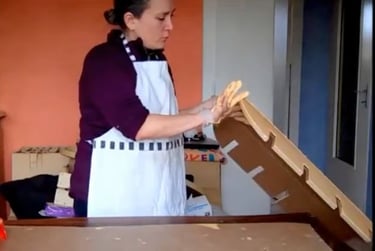 peinture de l'étagère de la cuisine 