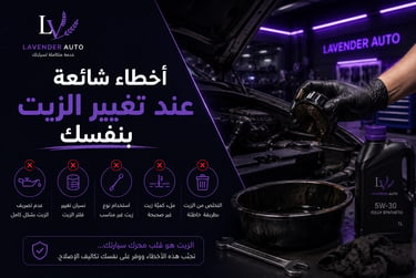 أخطاء شائعة عند تغيير الزيت بنفسك
