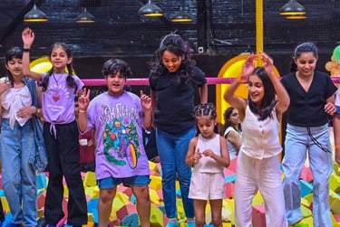 Trampoline park & Arcade Games in  Kids Birthday Celebration at Wupi Trampoline Park Gurgaon