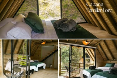 Cabaña familiar, eco hotel, Cajamarca, Cantos del rio, Colombia