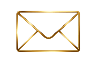 Złota ikona koperty symbolizująca kontakt e-mail z Tadeuszem Wroną.