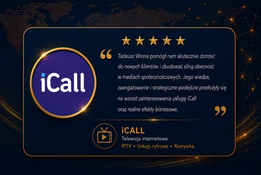 Opinia firmy iCall o współpracy marketingowej i promocji online