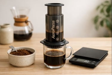 aeropress método manual de extração de café