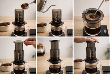passo a passo de como fazer café na aeropress