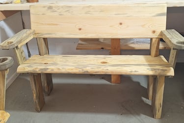 Blued pine bench, indoor or outdoor use