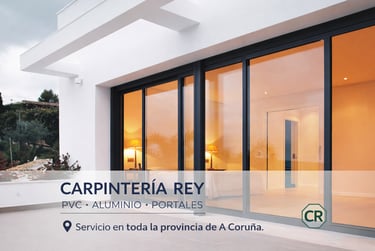 Carpintería para constructoras en Galicia - Instalación de ventanales de aluminio en A Coruña
