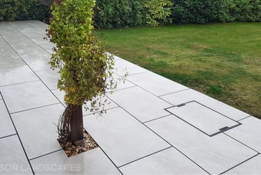Raised Hammerstone Porcelain Grey Elevated Patio