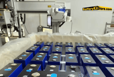 a box of LiFePO4 prismatic battery cells