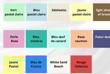 Color of classic collection candles 100% natural from  eclatdeluciole.fr