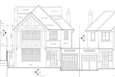 Conservation area house proposed elevation