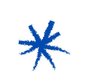 a group of snowflakes with blue stars
