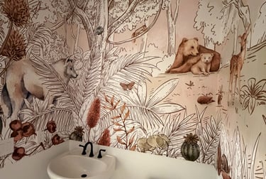 Wallpaper installation project in Tempe, AZ