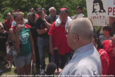 Leonard Peltier Prayer Vigil 2009 Pennsylvania Reporter Niimi' Makoons™ All American Crow 