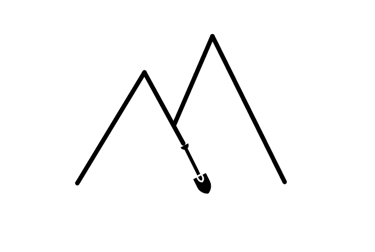 Faith Race Mountain Moving Shovel Logo
