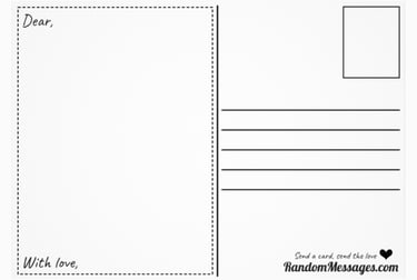 Postcard backside picture