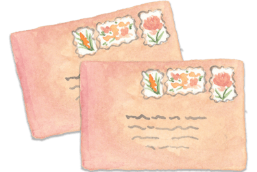 posted envelopes from our door to yours