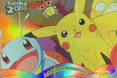 3 A Pokémon Wonderland ! Topps Pokémon The Movie 2000 rainbow foil