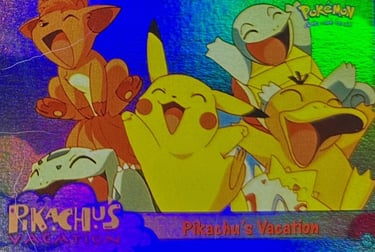42 Pikachu's Vacation Topps Pokémon The First Movie rainbow foil