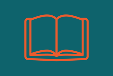 orange open book icon