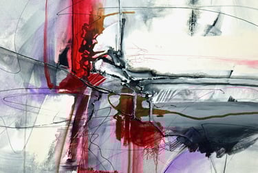 unique, original abstract acrylic painting, non-objective contemporary artwork 