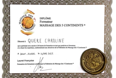 diplôme de formatrice massage des 5 continents