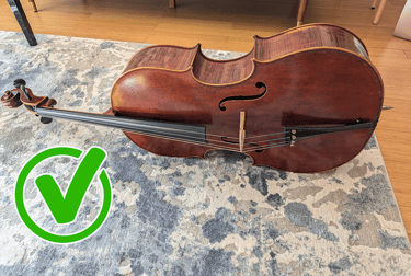 acceptable resting position for cello