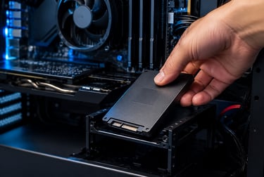 SSD instalado em PC para melhorar a velocidade do sistema