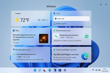 Windows 11  Widgets Inteligentes e Sugestões Dinâmicas