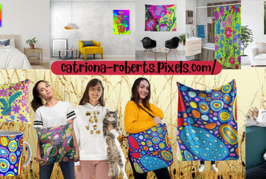 a collage of a group of people holding up a blanket