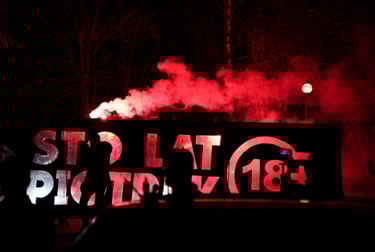 napis pirotechniczny sto lat baner na osiemnastke